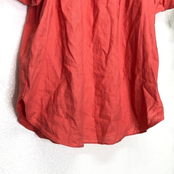 Tommy Hilfiger Ruched Off Shoulder Linen Top - Picture 7 of 7